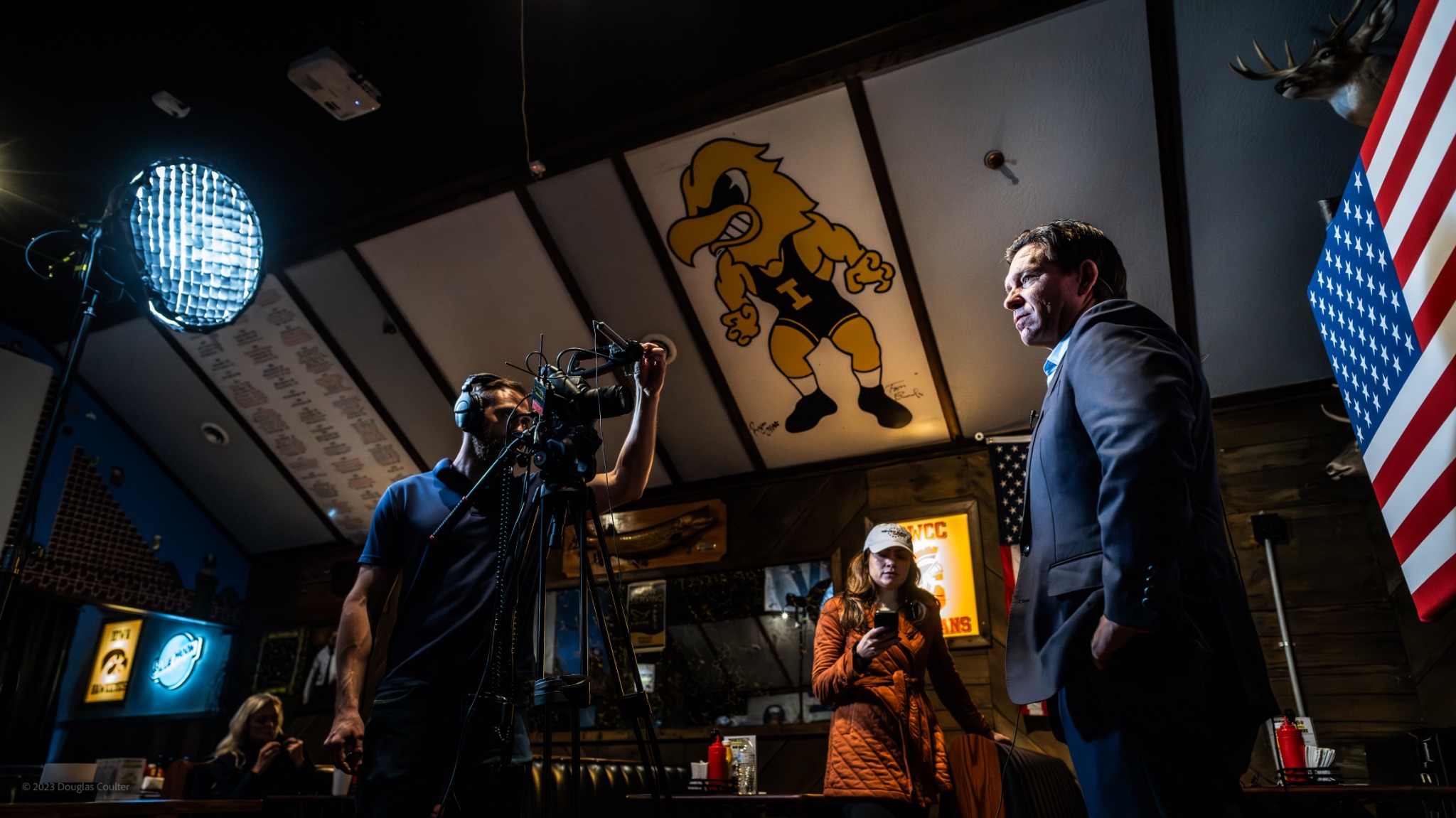 On-location video production in progress